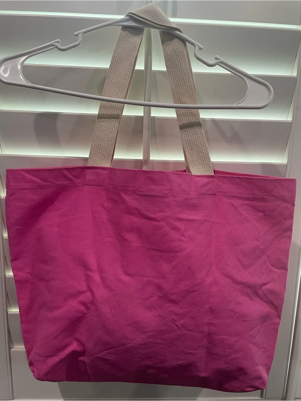Disney Pink Canvas Tote with Navy Chevron Anchor